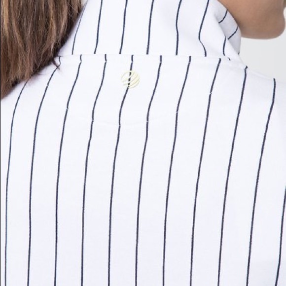 White Pinstripe Game Plan Zip-Up Jacket MPG XS - Picture 3 of 3